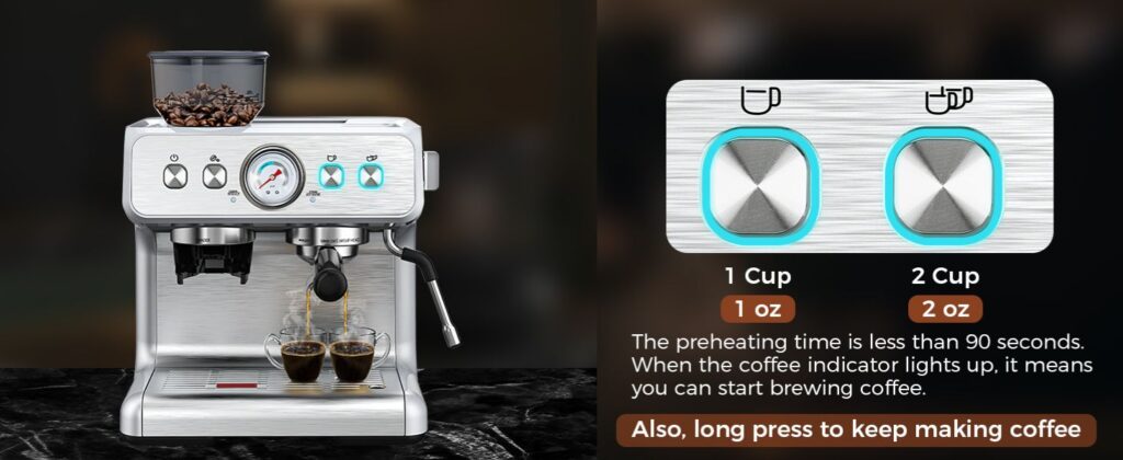 COWSAR 15 Bar Professional Espresso Machine