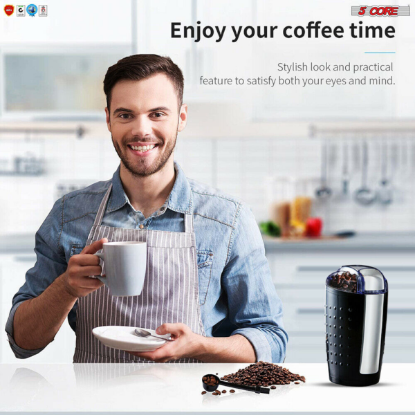 Coffee Grinder 5 Ounce Electric Large Portable Compact 150W Spice Grinder with Stainless Blade Grinder - Image 7