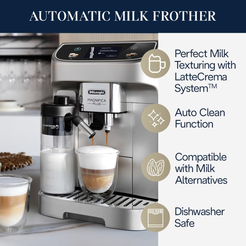 De'Longhi Magnifica Plus Fully Automatic Espresso Machine with Automatic Milk Frother