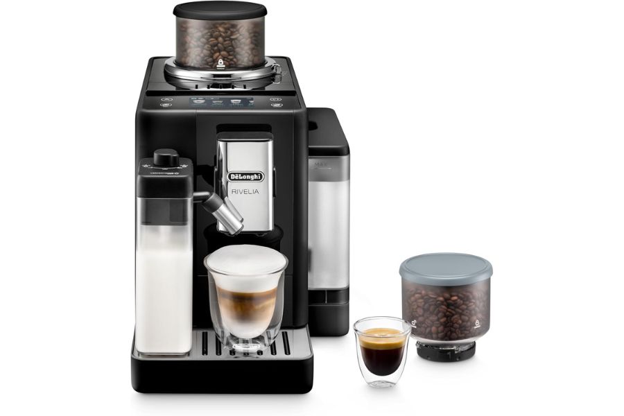 De'Longhi Rivelia Automatic Espresso Machine with Grinder & Milk Frother