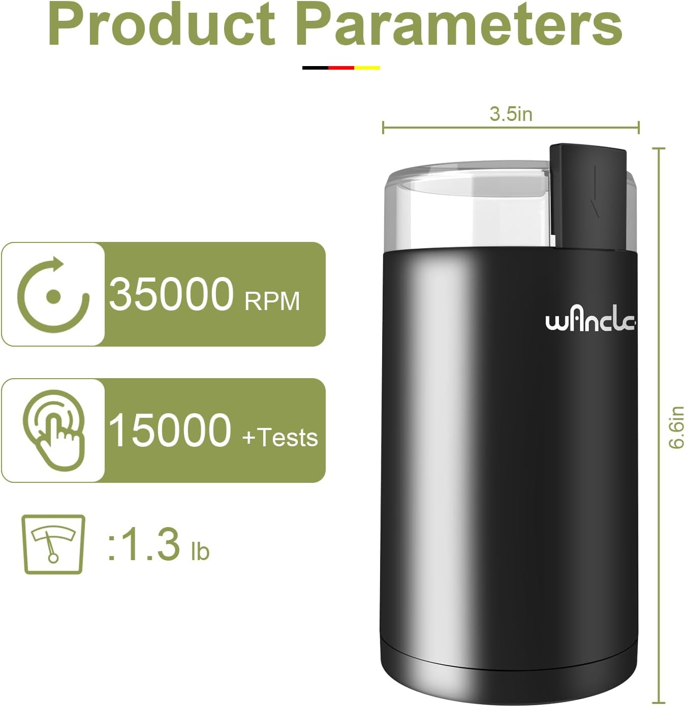 Wancle Electric Coffee Grinder
