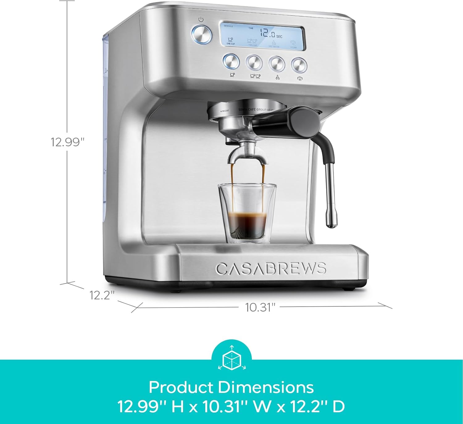 CASABREWS Ultra Espresso Machine with LCD Display