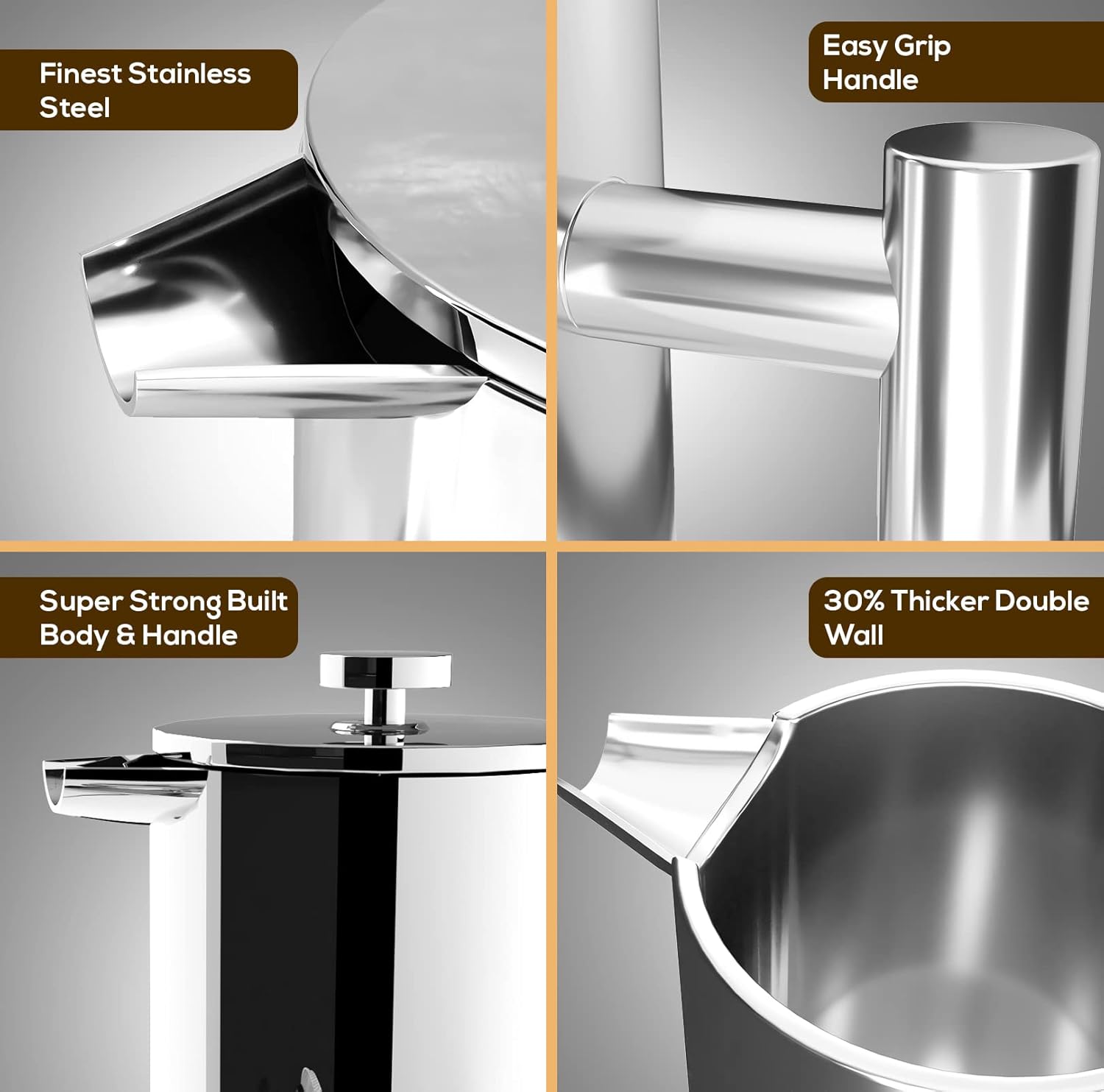 Utopia Kitchen Stainless Steel French Press Coffee Maker