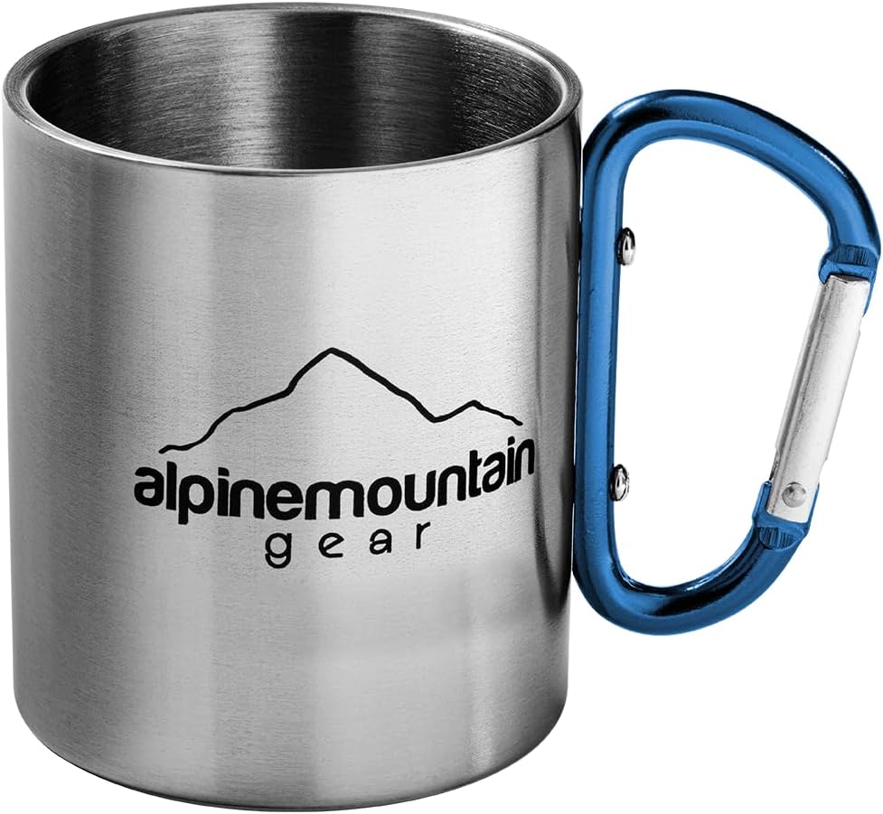 Alpine Mountain Gear 9-Cup Coffee Percolator Set with 4 Mugs