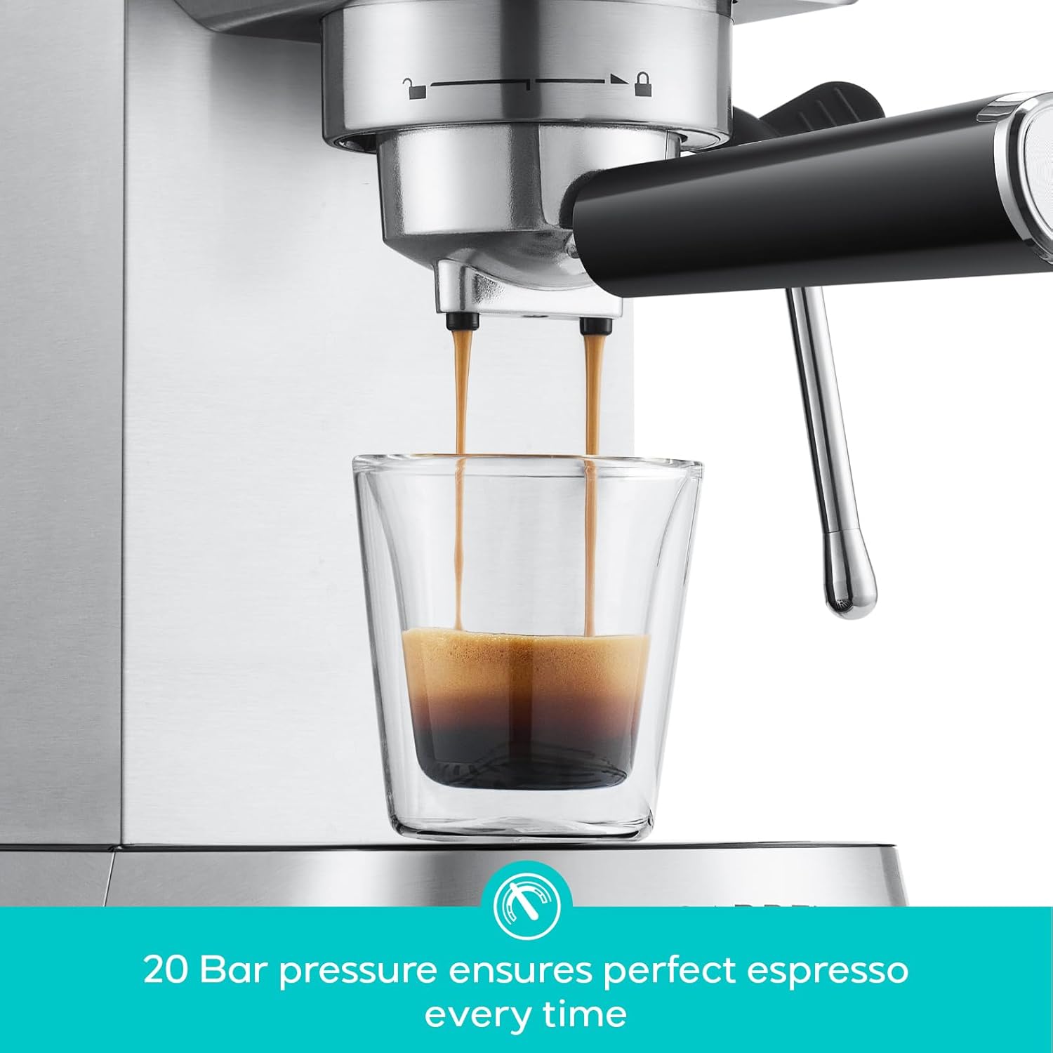 CASABREWS Espresso Machine 20 Bar, Compact Espresso Maker with Steam Milk Frother - Image 10