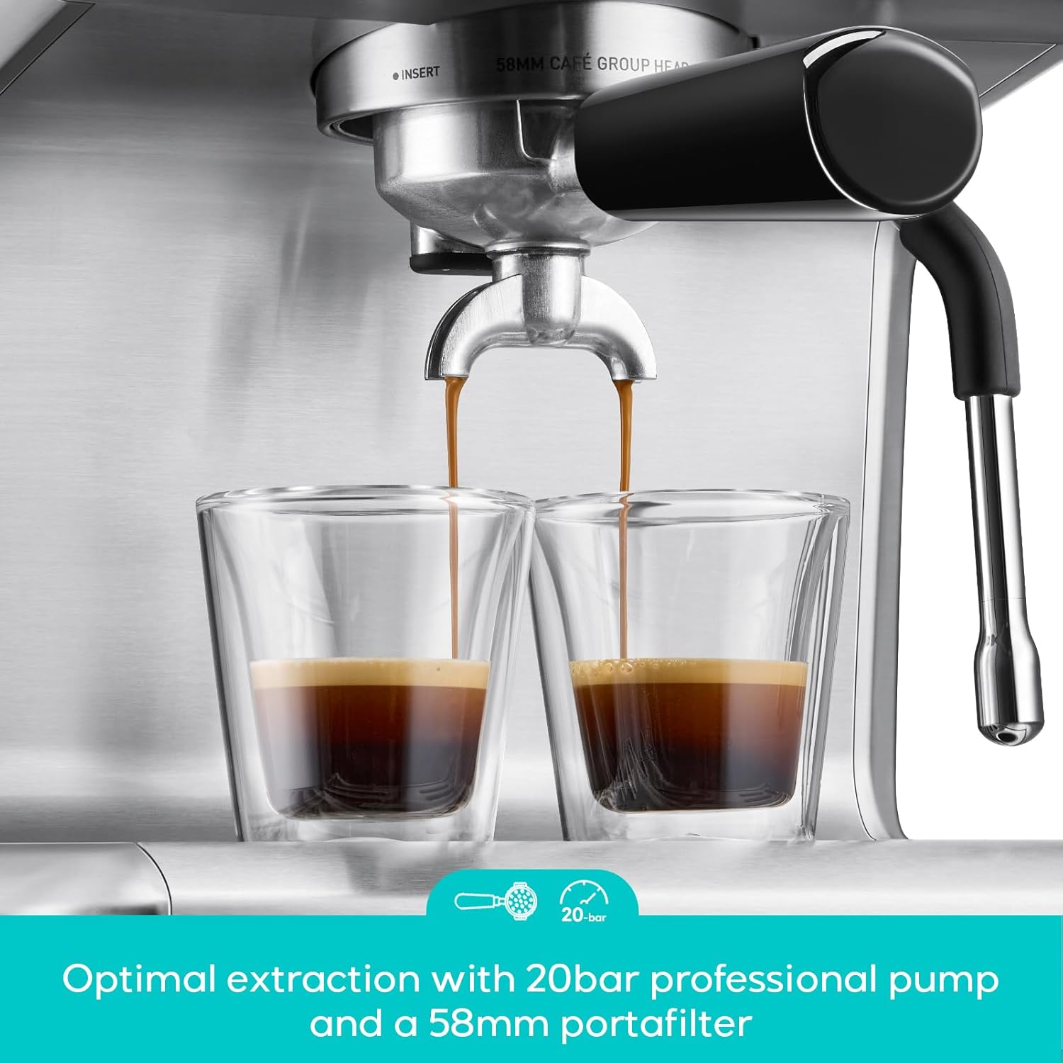 CASABREWS Ultra Espresso Machine with LCD Display