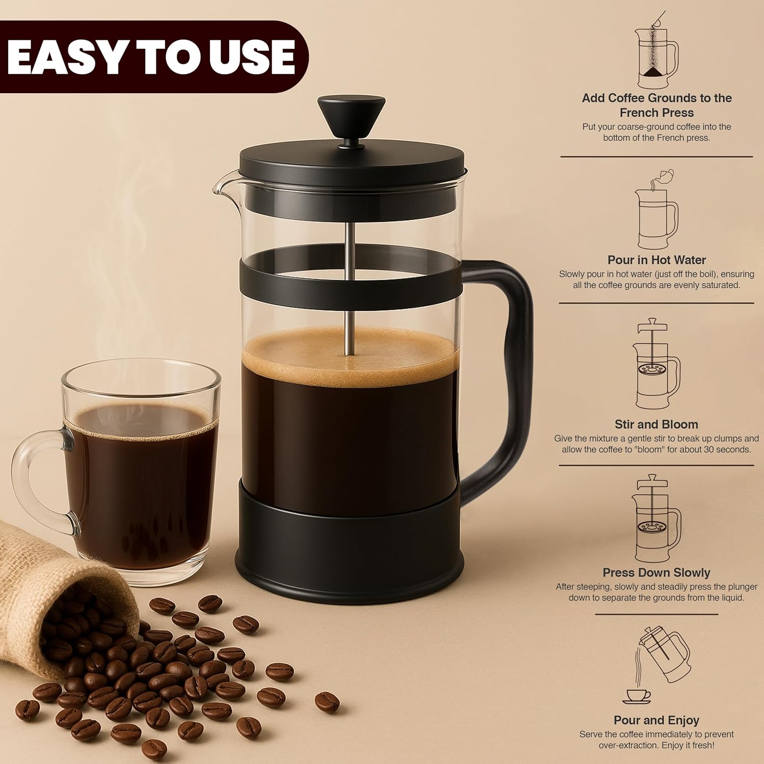 Utopia Kitchen 34-Ounce French Press Coffee Maker