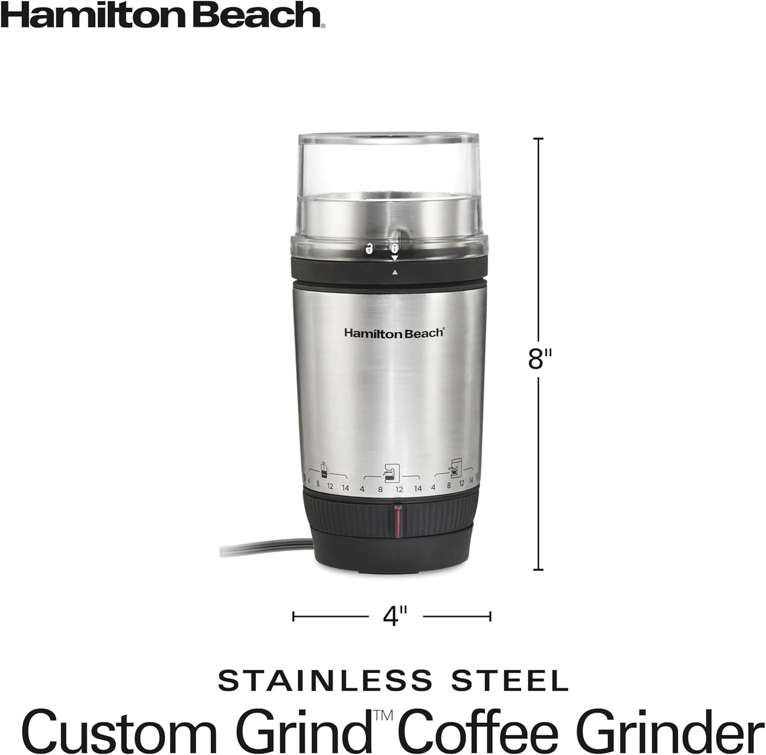 Hamilton Beach Custom Grind Electric Coffee Grinder