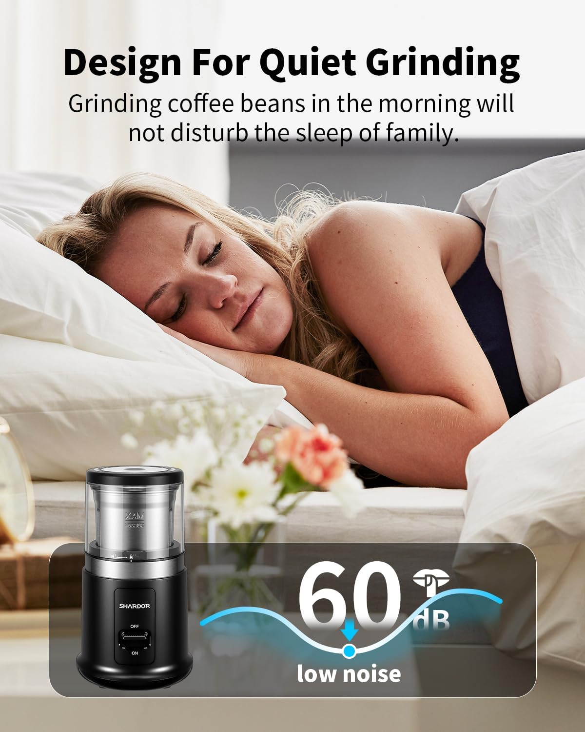 SHARDOR One Touch Coffee Grinder Electric