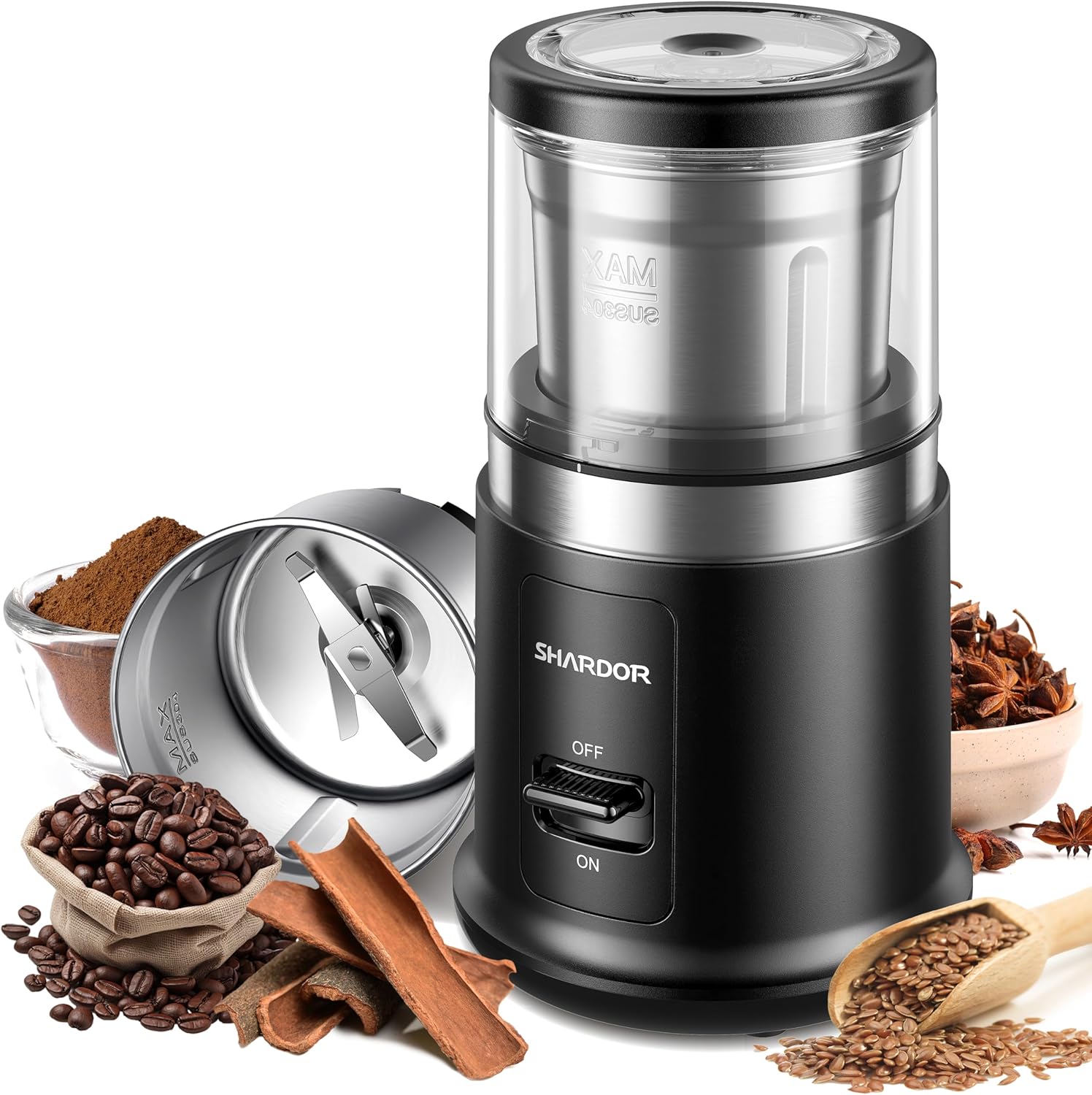 SHARDOR One Touch Coffee Grinder Electric