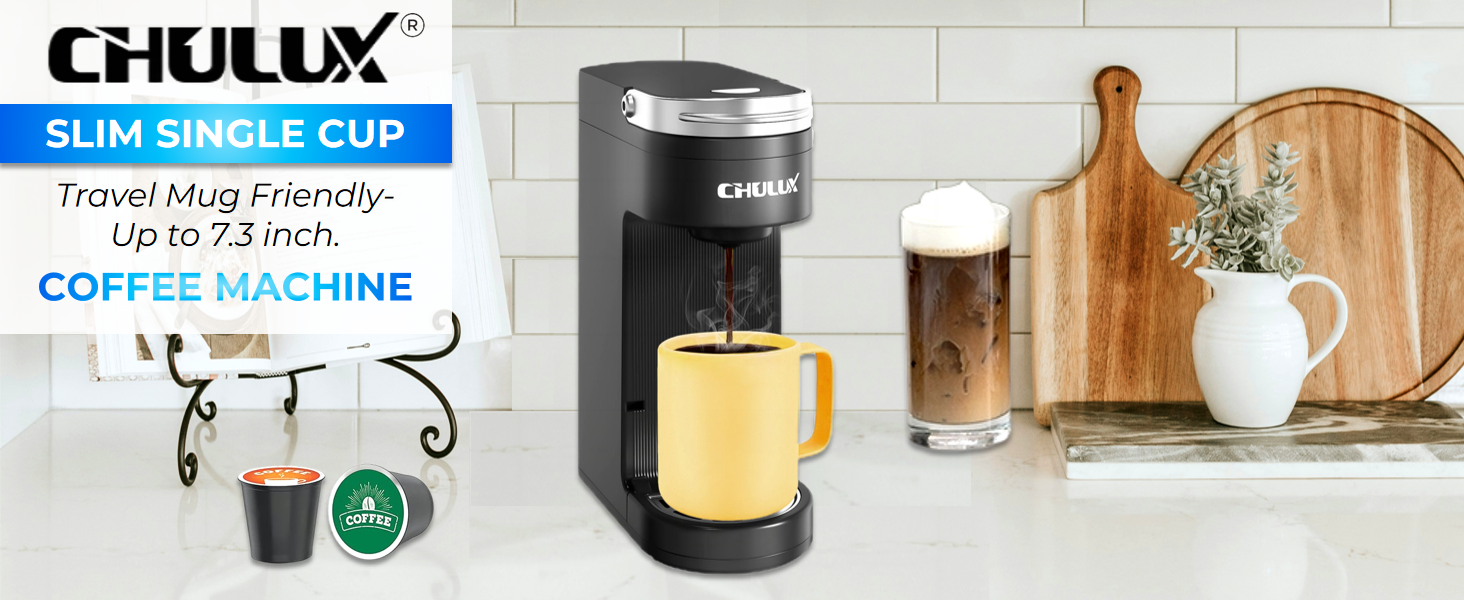 CHULUX Slim Single Serve Coffee Maker