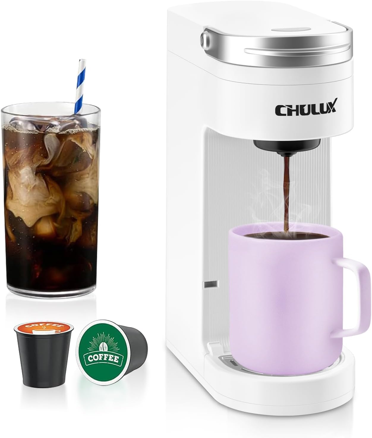 CHULUX Slim Single Serve Coffee Maker