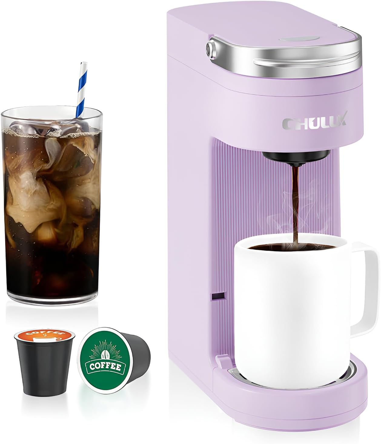 CHULUX Slim Single Serve Coffee Maker