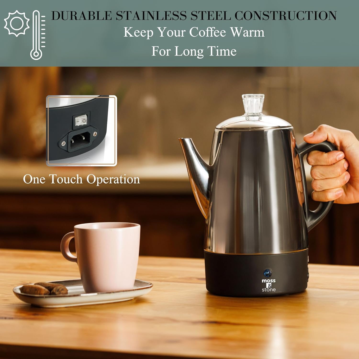Moss & Stone Electric Coffee Percolator