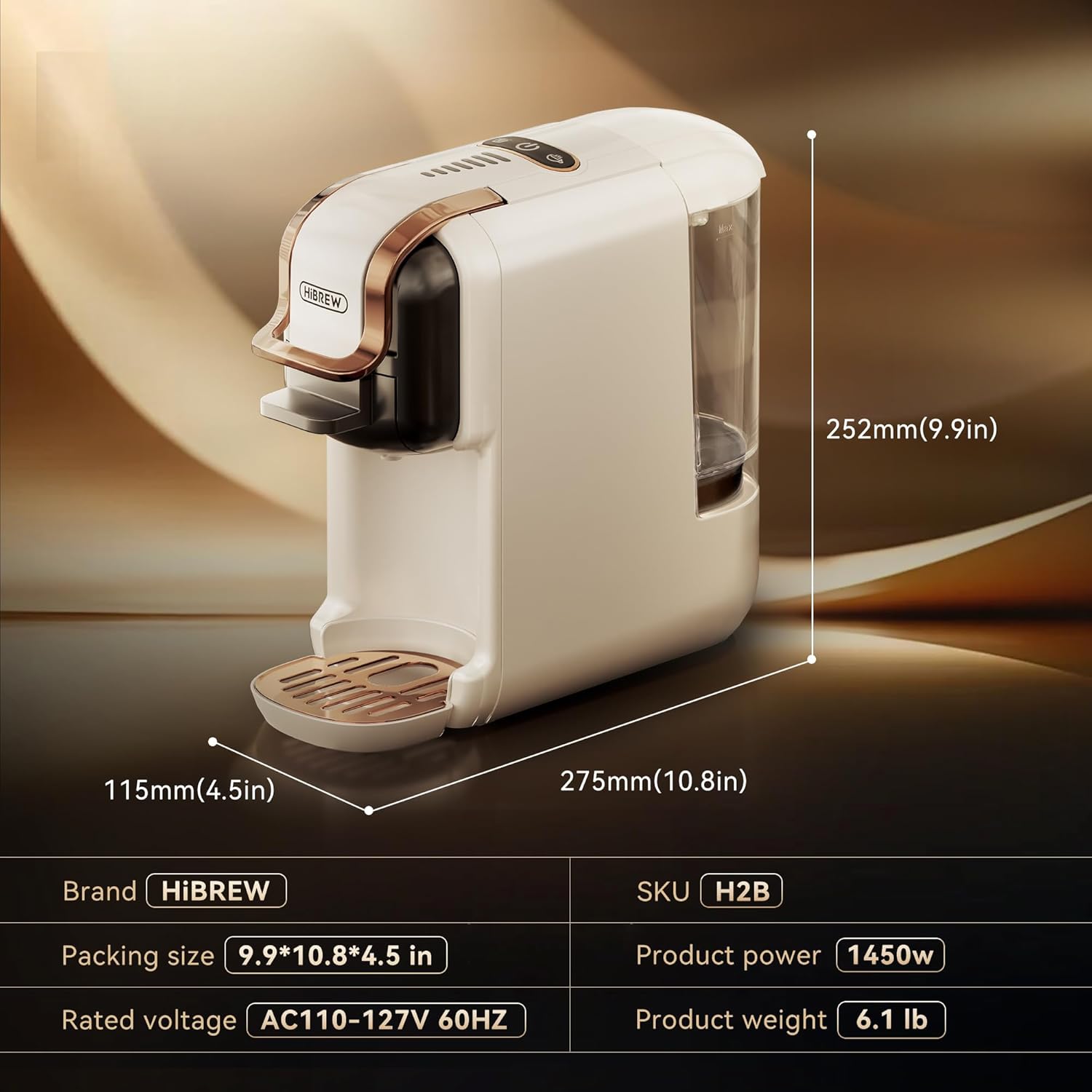 HiBREW H2B 5-in-1 Coffee & Espresso Machine