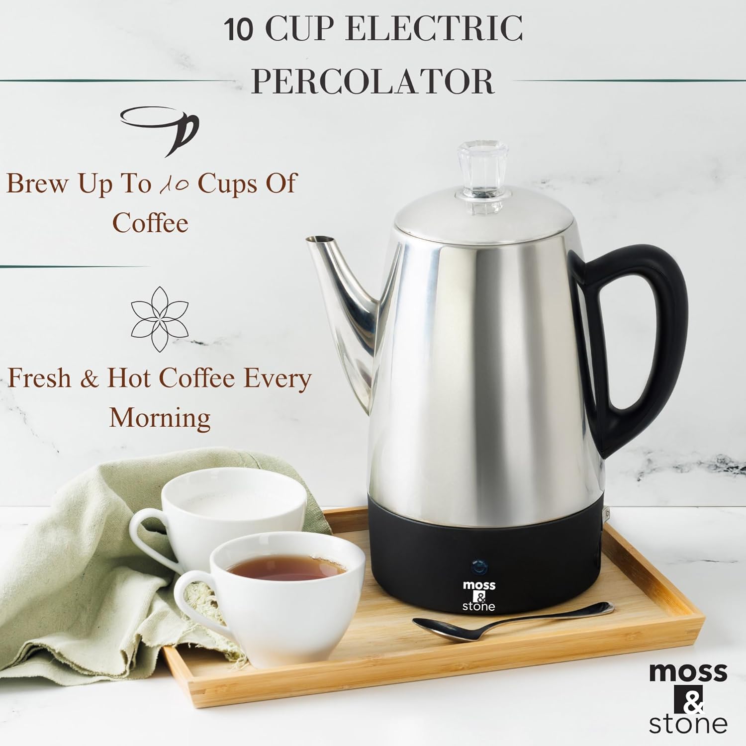 Moss & Stone Electric Coffee Percolator - Image 5