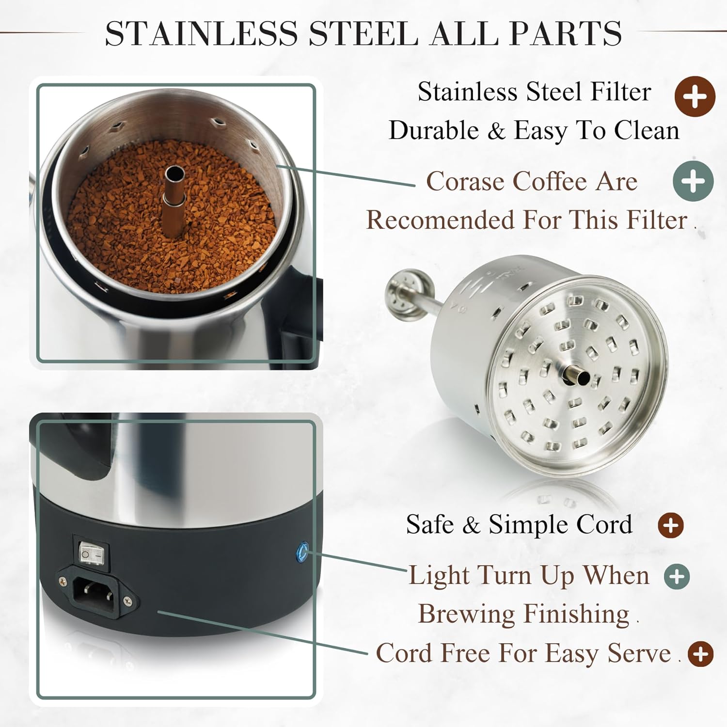 Moss & Stone Electric Coffee Percolator
