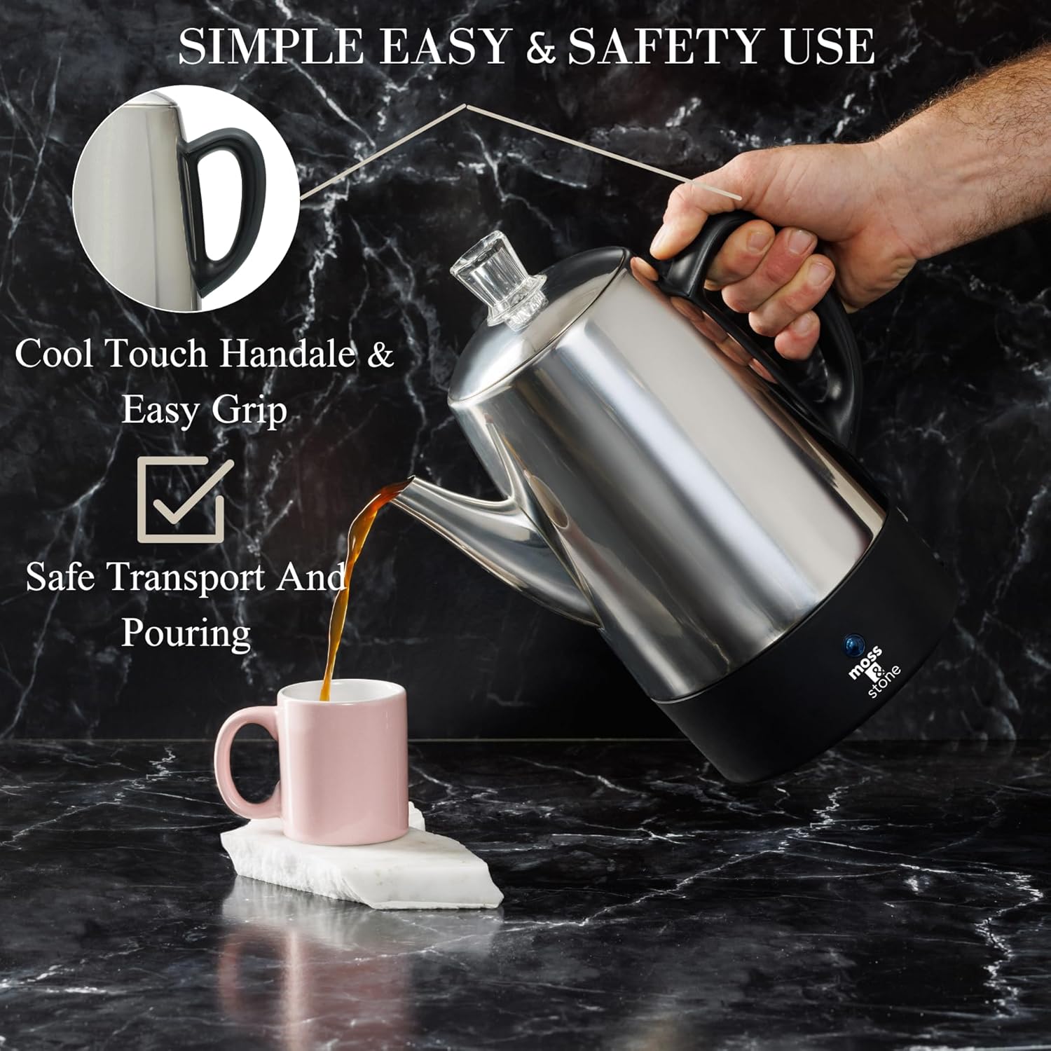 Moss & Stone Electric Coffee Percolator