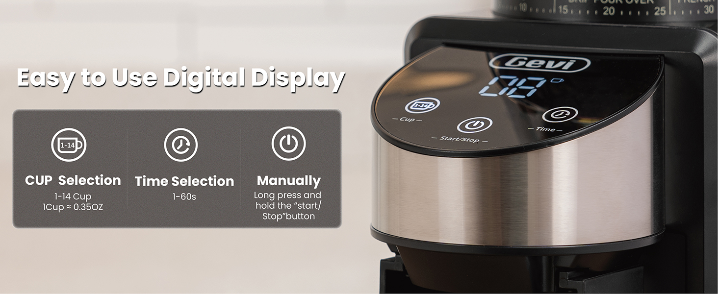 Gevi Electric Burr Coffee Grinder