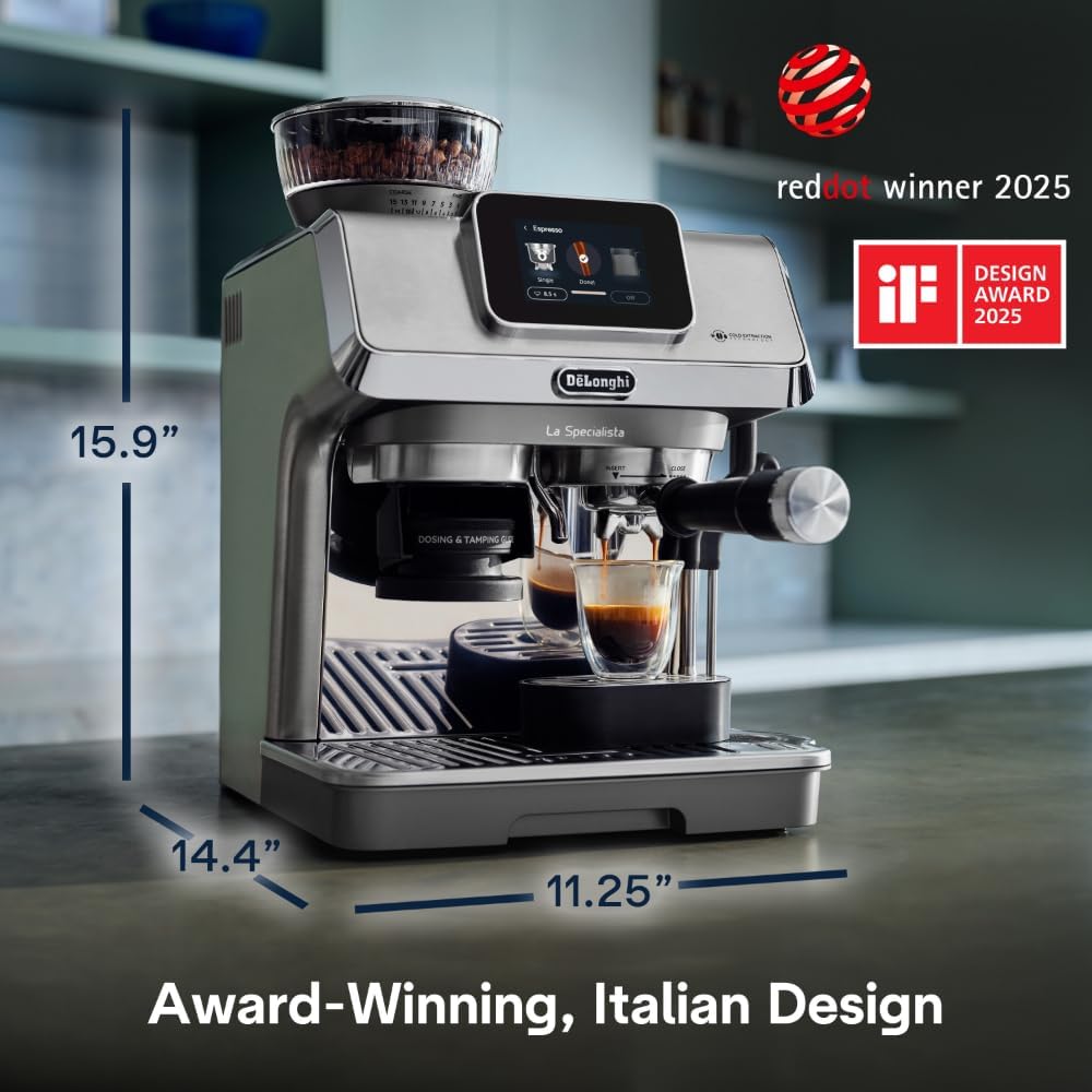 De'Longhi La Specialista Touch Espresso Machine with Grinder & Milk Frother