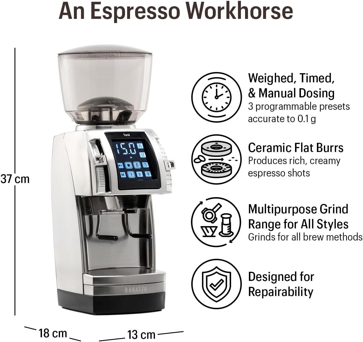 Baratza Forte AP Ceramic Flat Burr Commercial Coffee Grinder