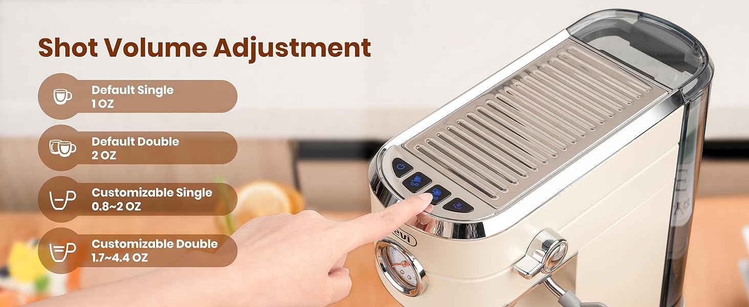 Gevi Espresso Machine 20 Bar with Grinder