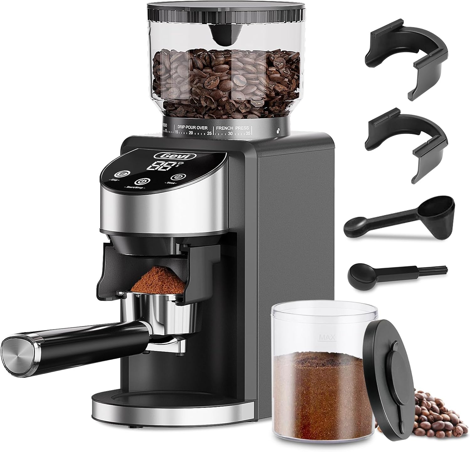 Gevi Electric Burr Coffee Grinder – 35 Settings for Espresso