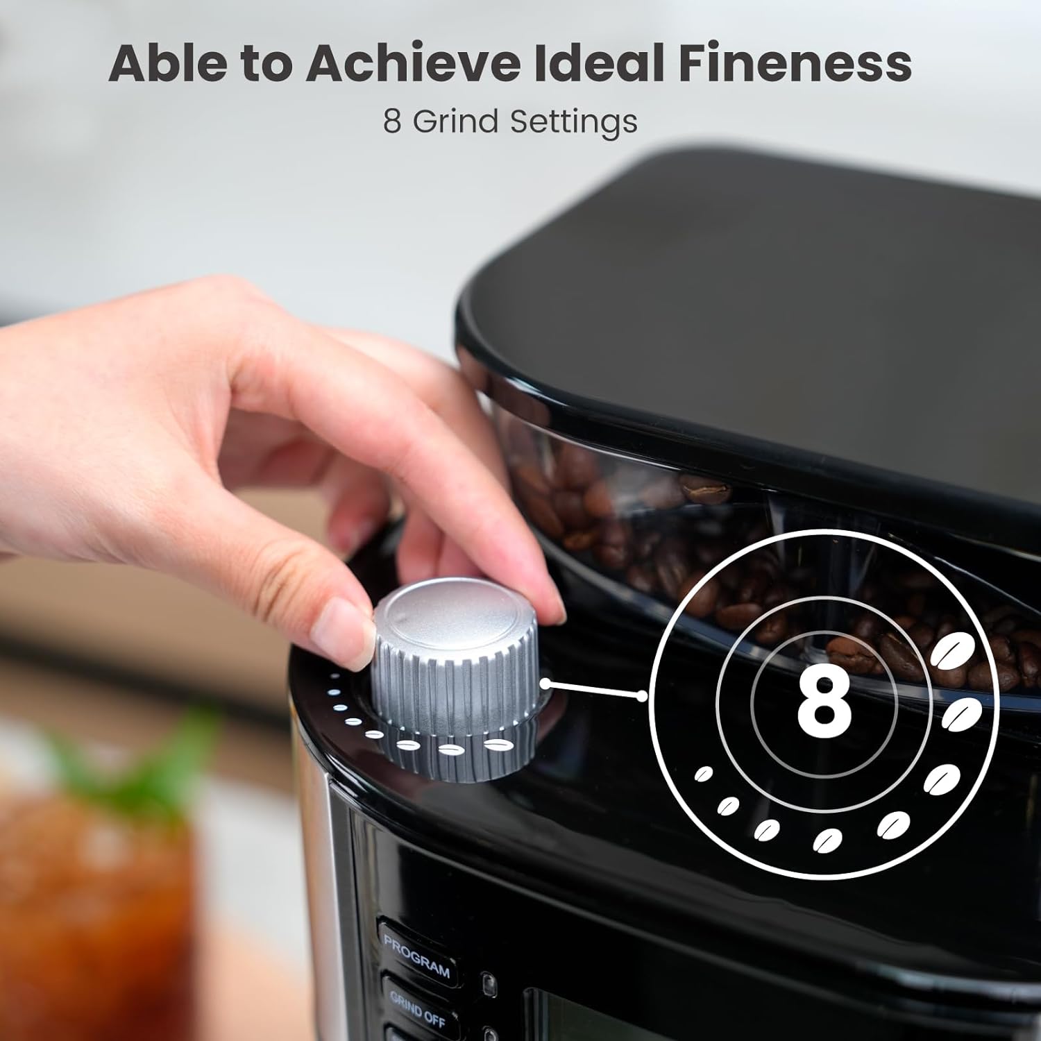 Gevi 10-Cup Coffee Maker with Built-in Burr Grinder