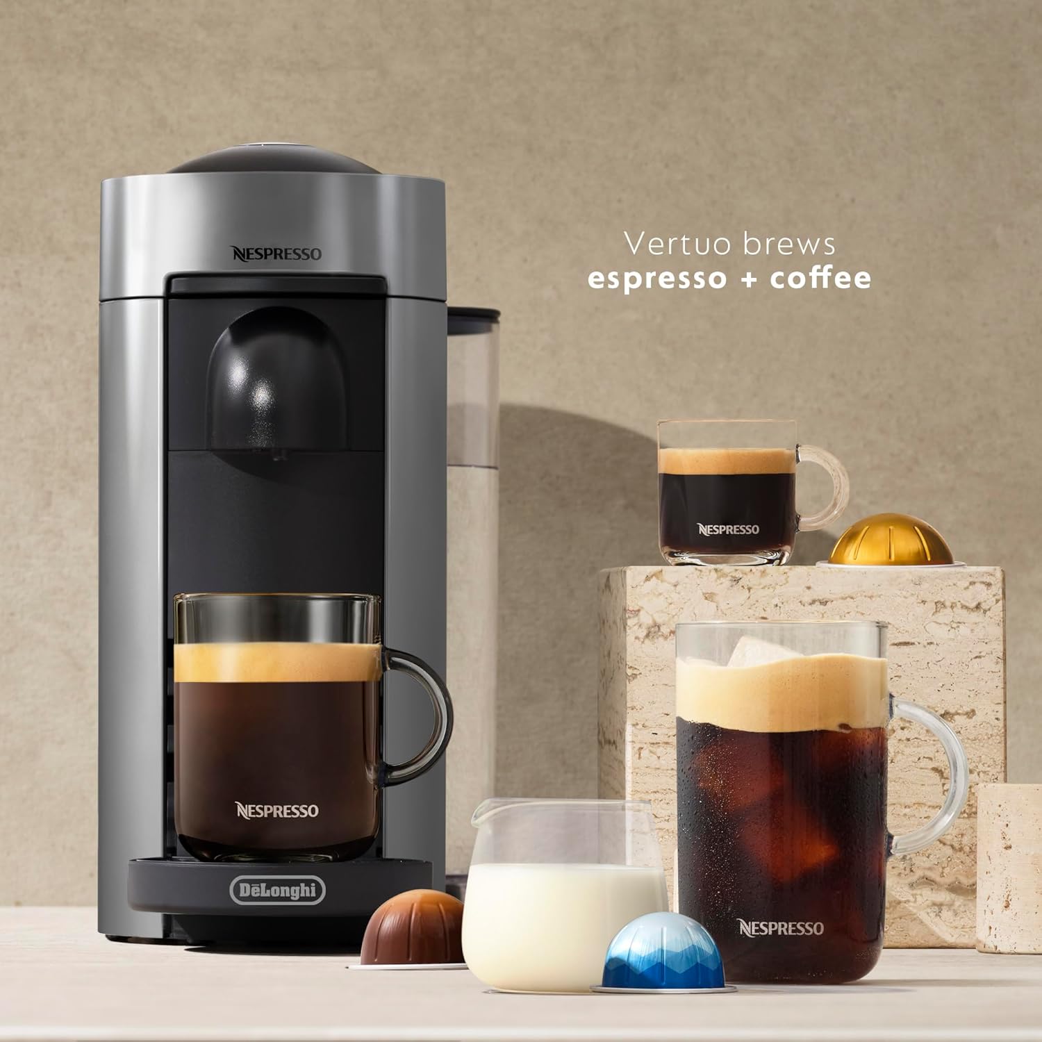 Nespresso Vertuo Plus Coffee and Espresso Maker by De'Longhi