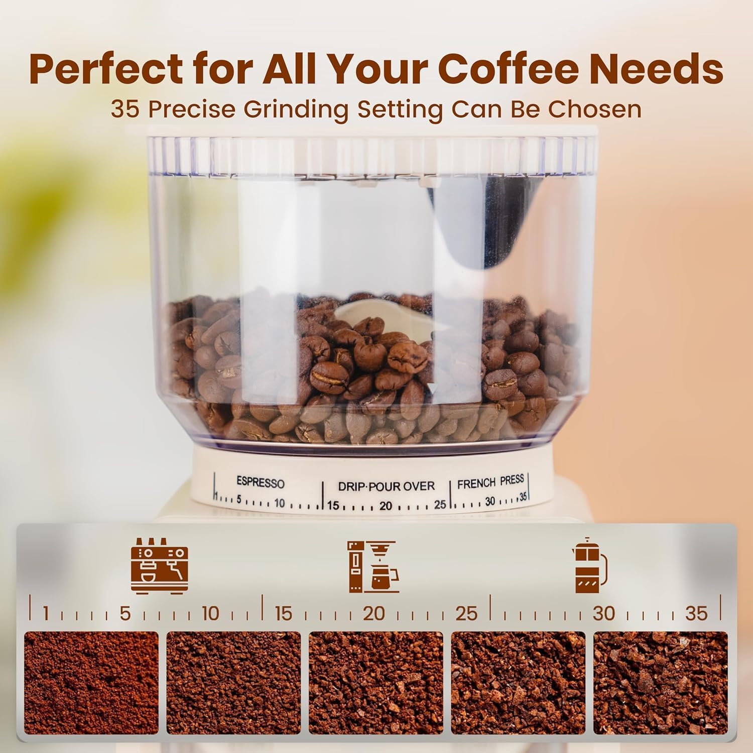 Gevi Espresso Machine 20 Bar with Grinder