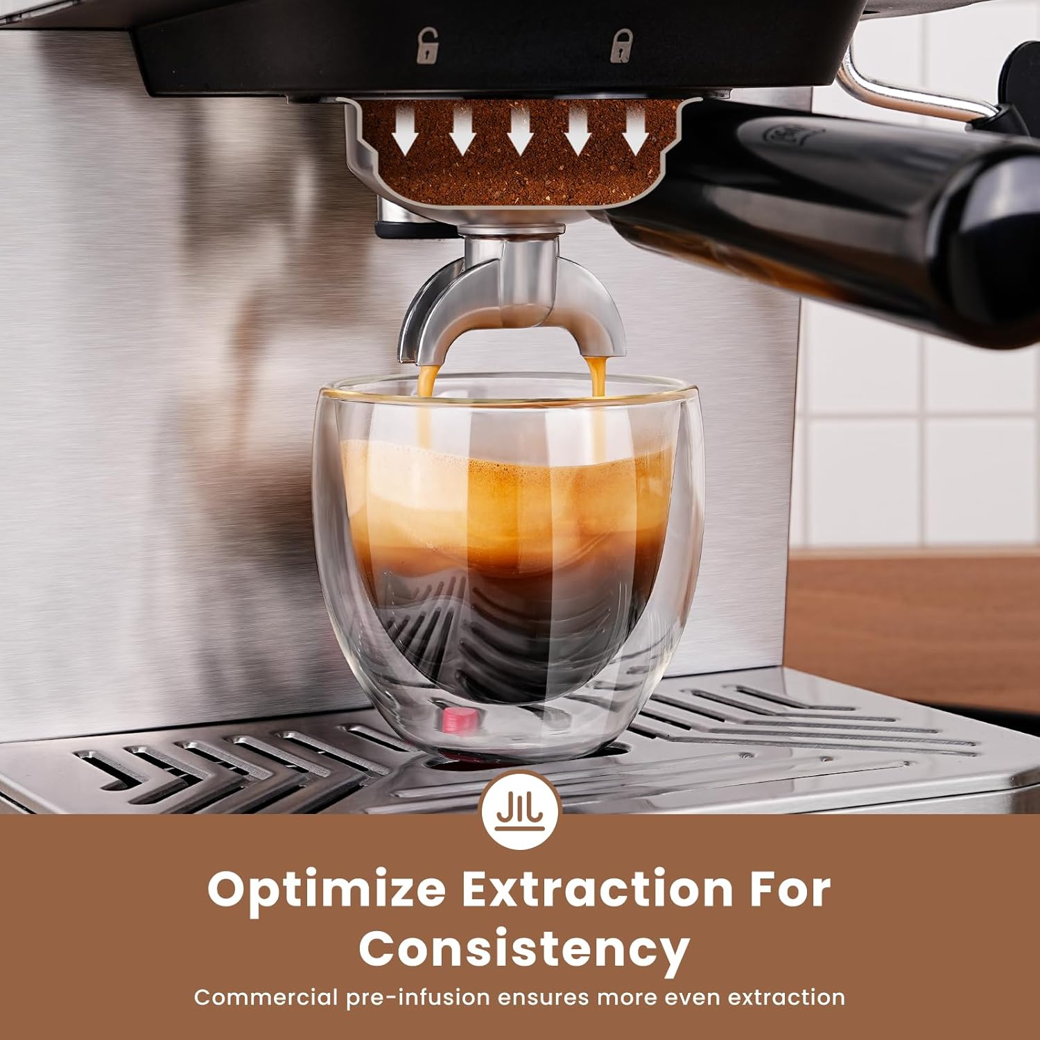 Gevi Espresso Machine with 58mm Professional Portafilter