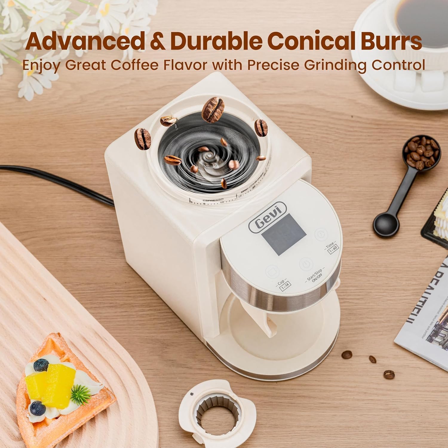 Gevi Espresso Machine 20 Bar with Grinder
