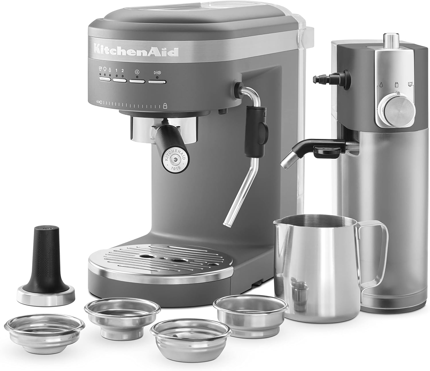 KitchenAid Semi-Automatic Espresso Machine with Automatic Milk Frother Attachment (Model KES6404)