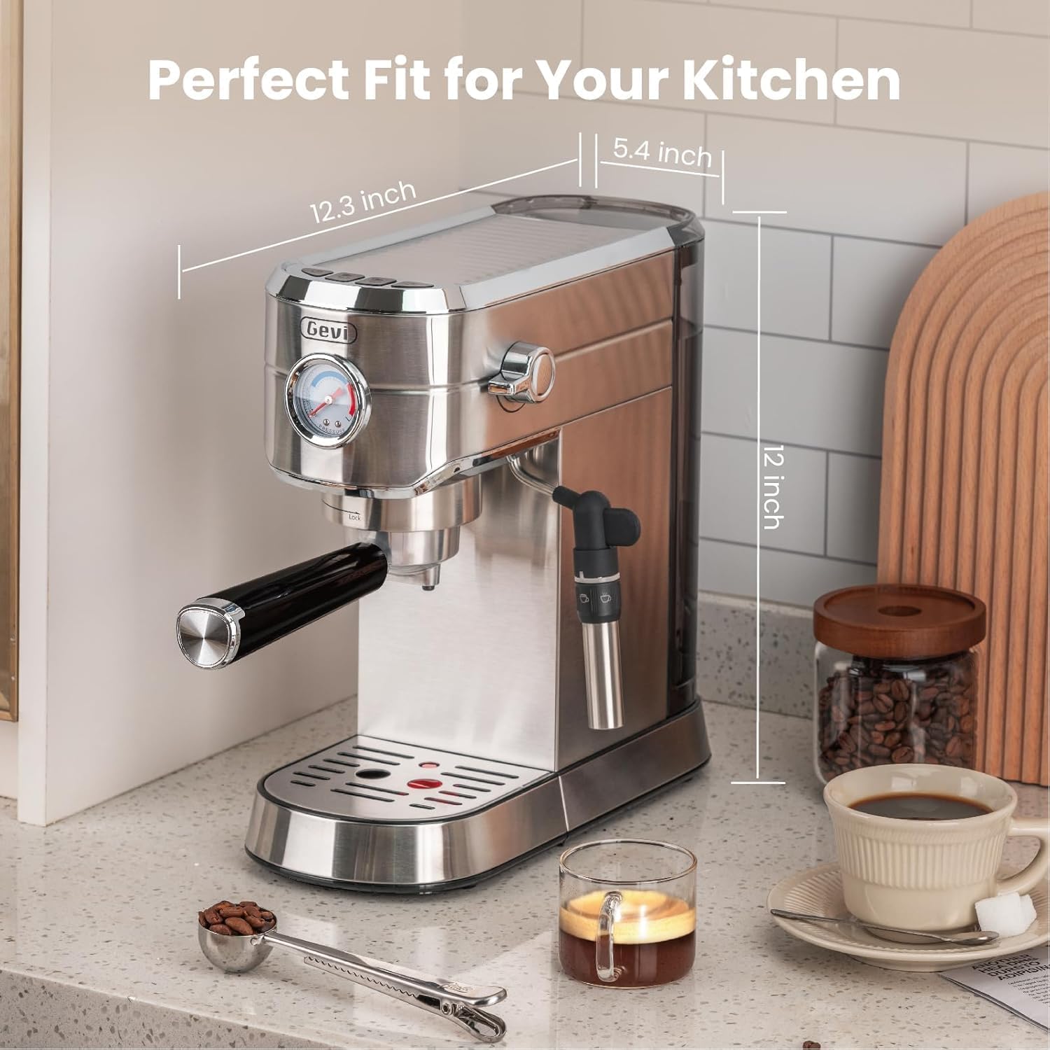 Gevi Expresso Machine 20 Bar with Auto Milk Frother