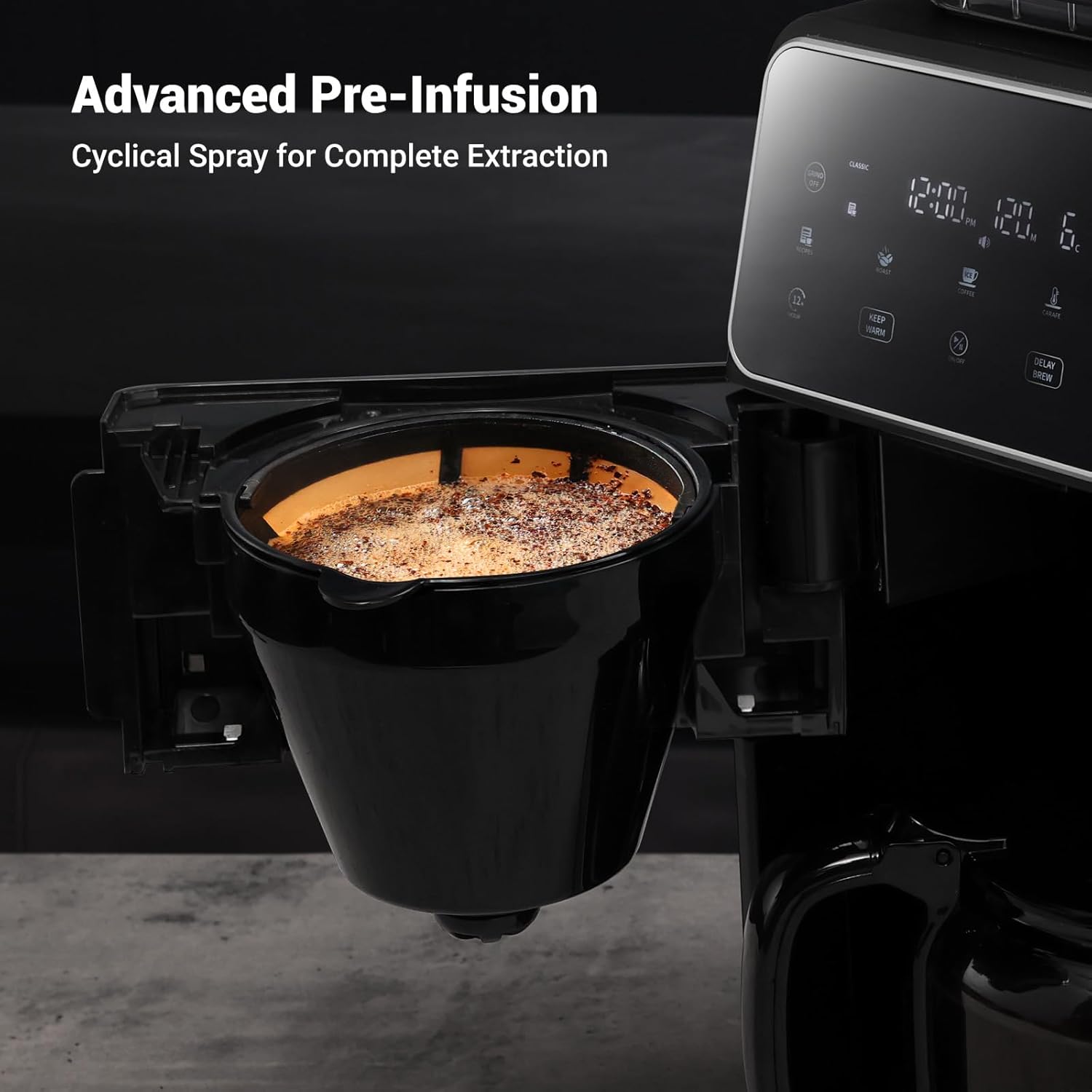 Gevi 10 Cup Drip Coffee Maker with Built-in Grinder