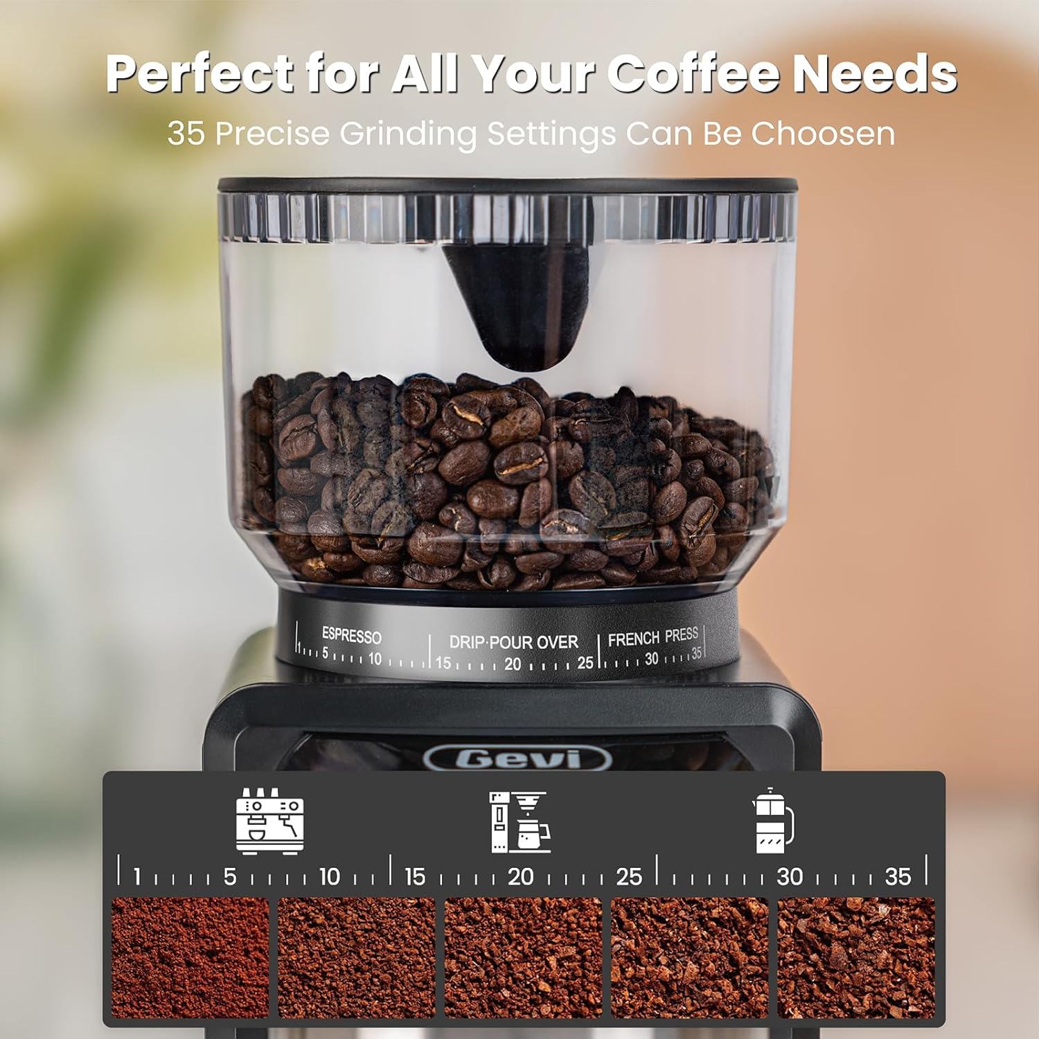 Gevi Electric Burr Coffee Grinder