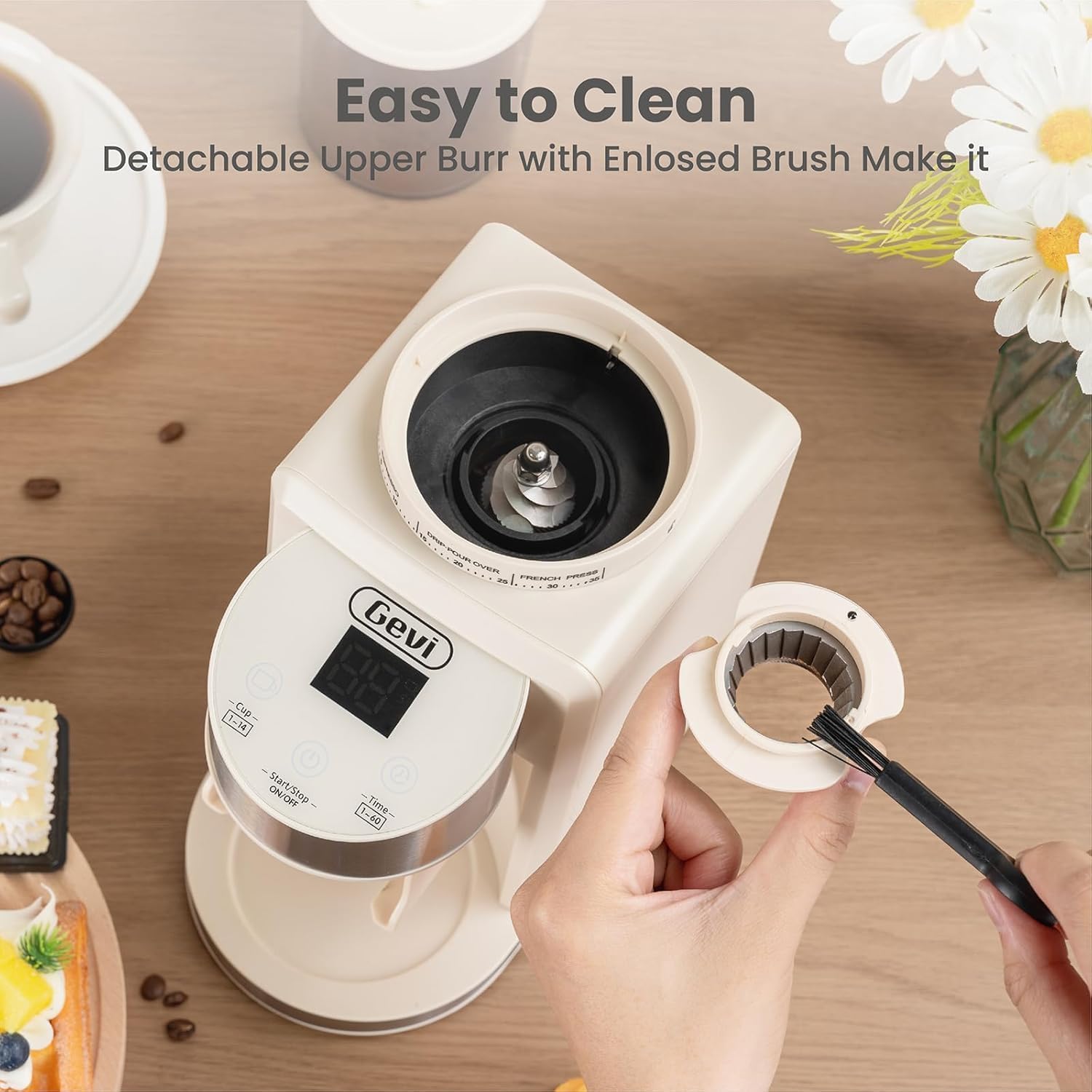 Gevi Electric Burr Coffee Grinder – 35 Settings for Espresso