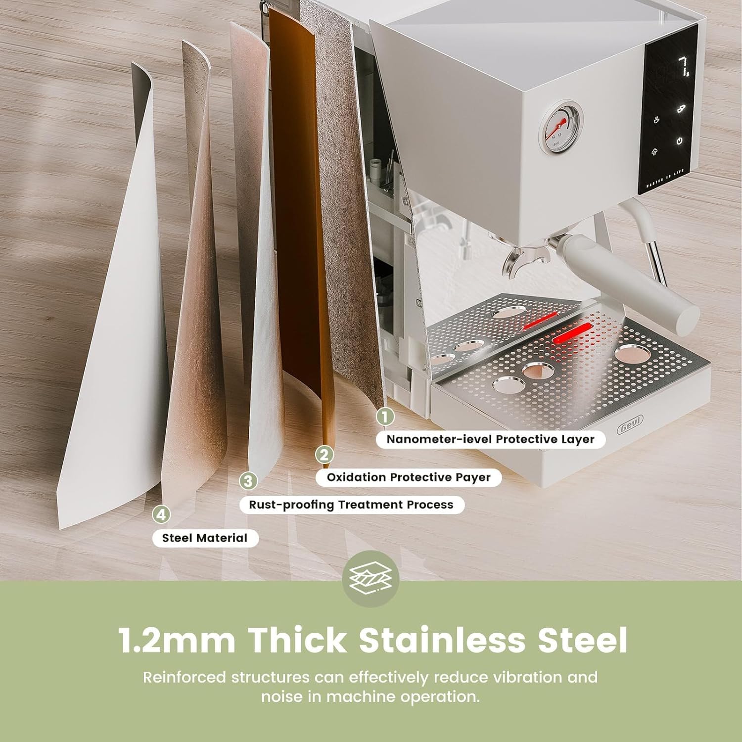 Gevi Commercial Espresso Machine 20 Bar with Smart OPV