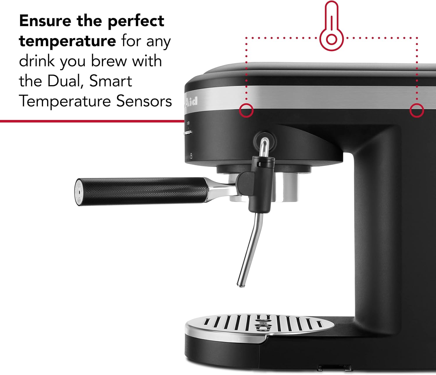 KitchenAid Semi-Automatic Espresso Machine with Automatic Milk Frother Attachment (Model KES6404)