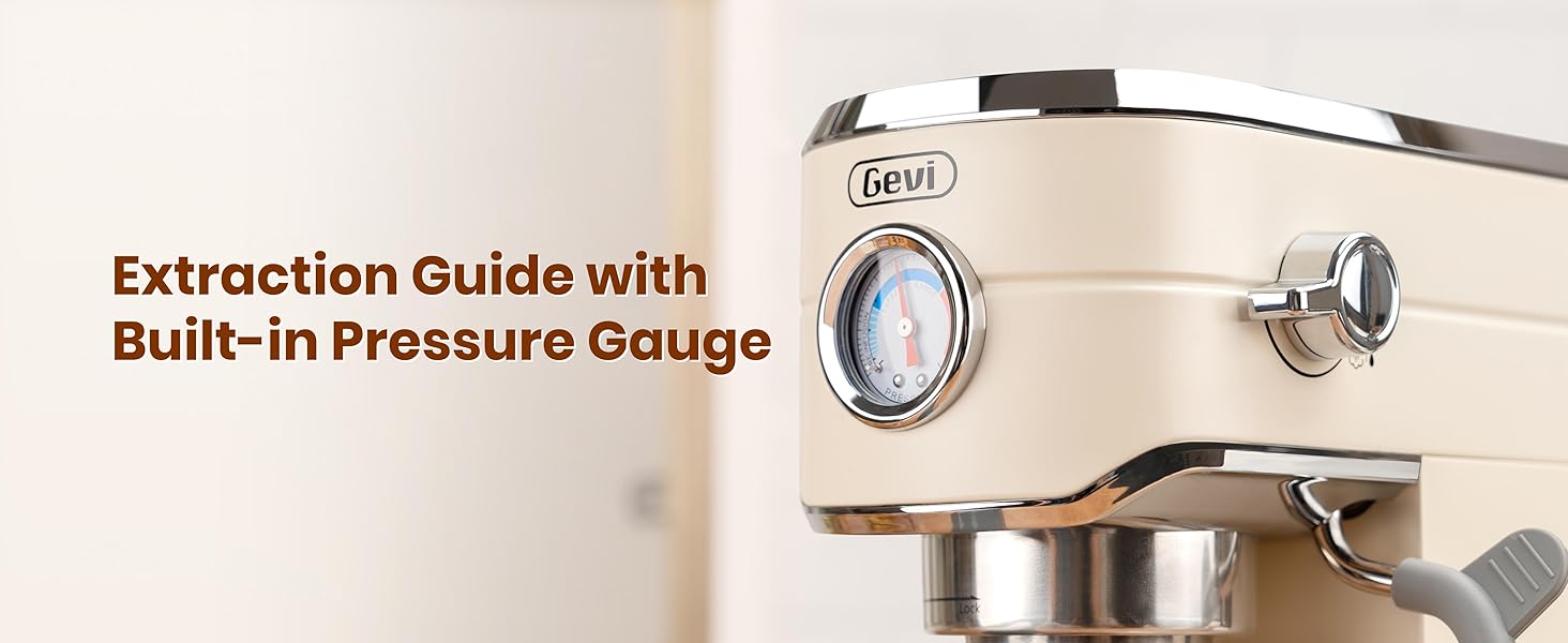 Gevi Espresso Machine 20 Bar with Grinder