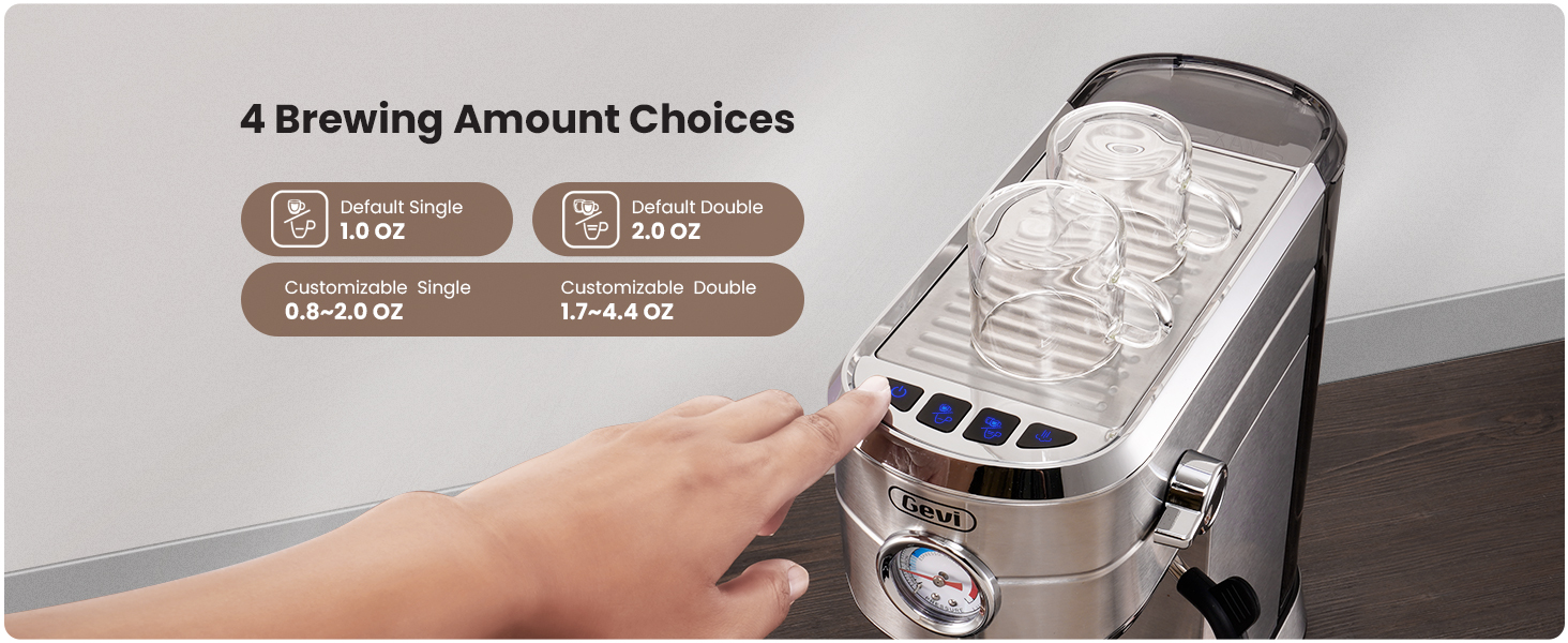 Gevi Commercial 20-Bar Professional Espresso Machine