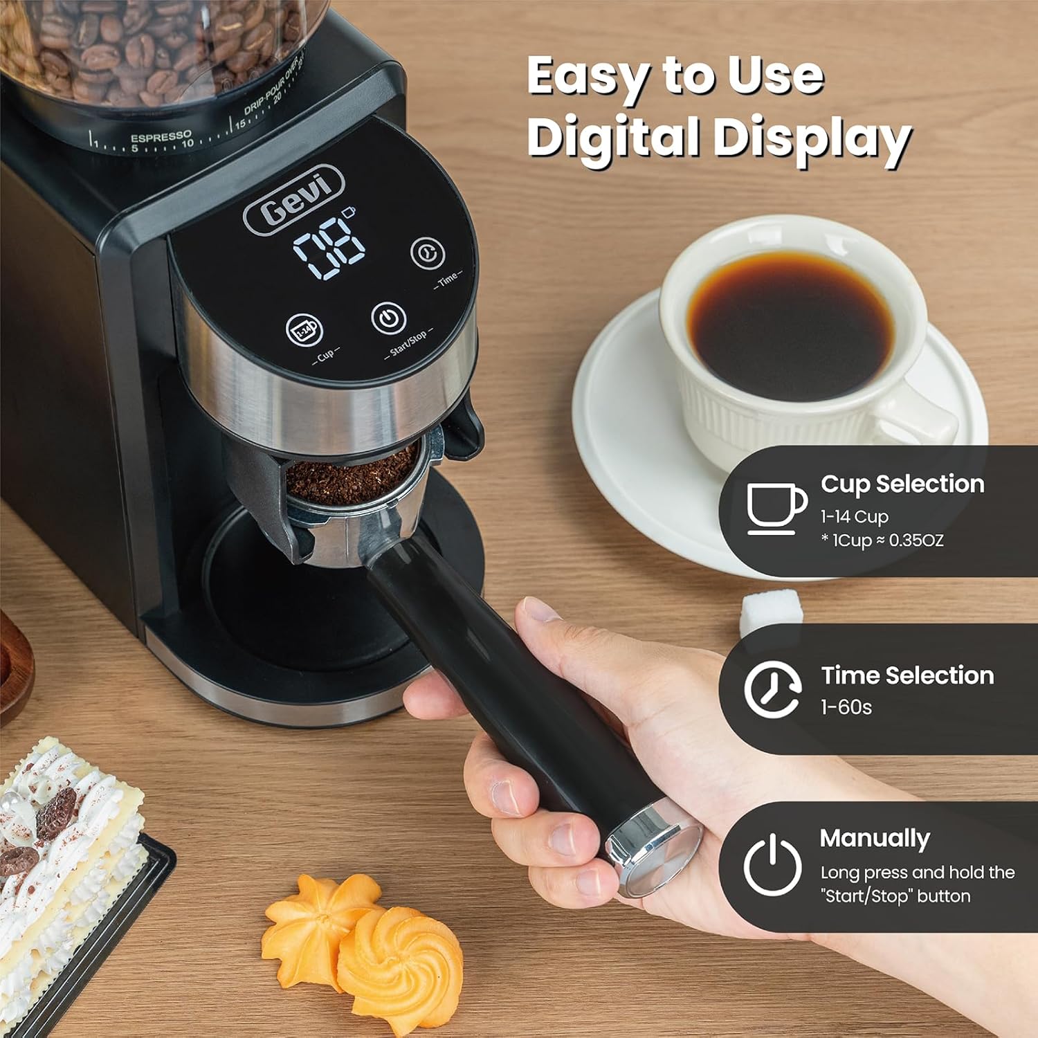 Gevi Electric Burr Coffee Grinder - Image 3