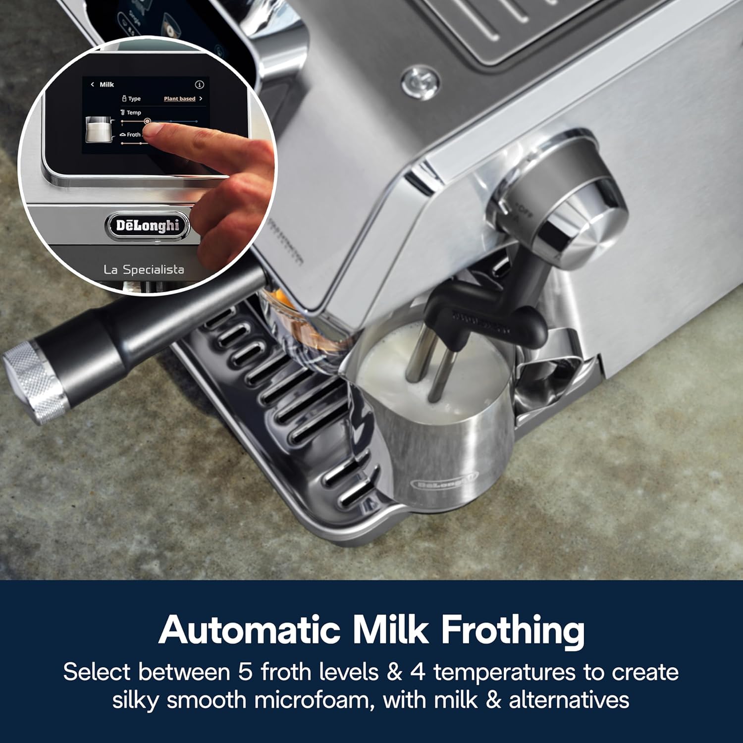 De'Longhi La Specialista Touch Espresso Machine with Grinder & Milk Frother