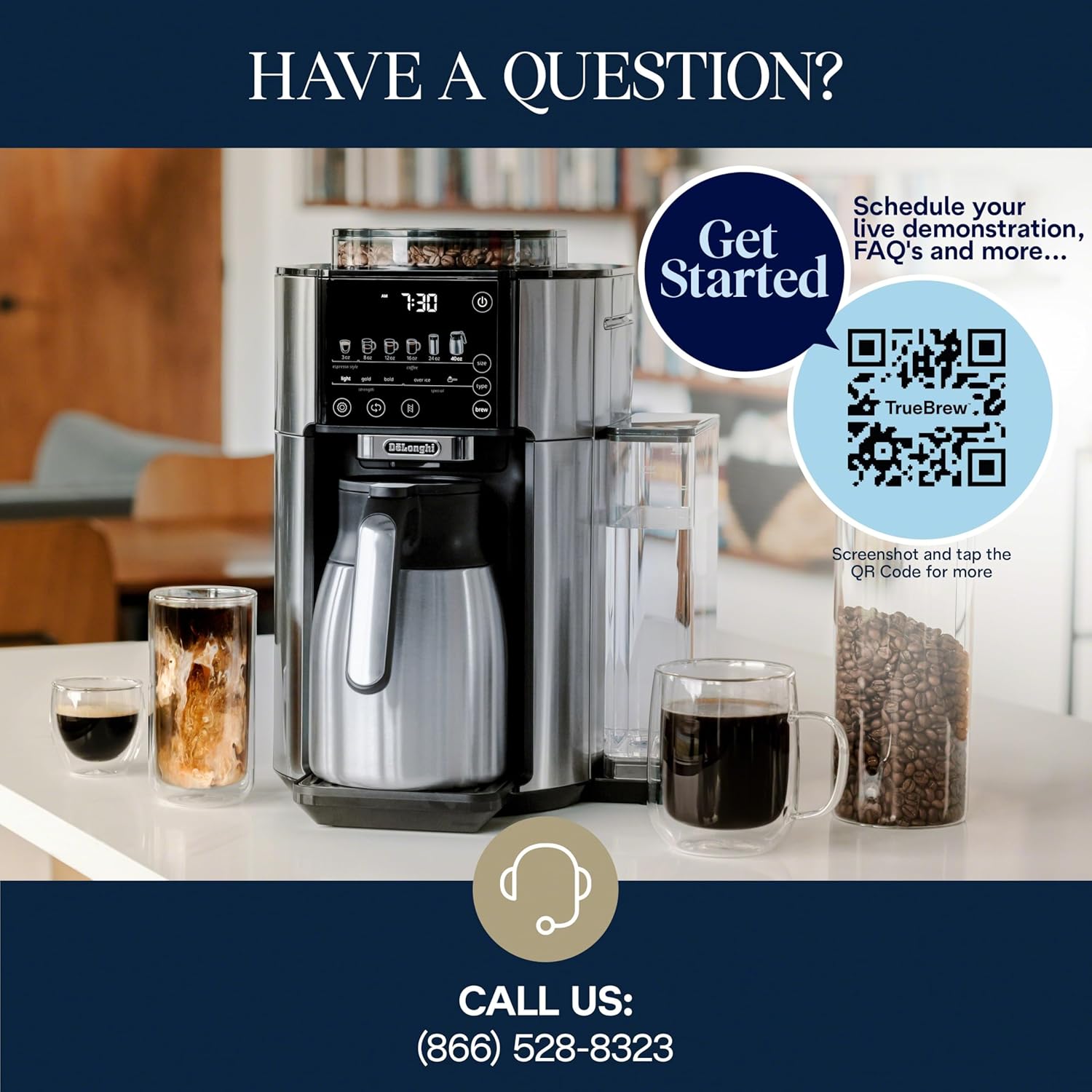 De'Longhi TrueBrew Drip Coffee Maker with 40 oz Carafe