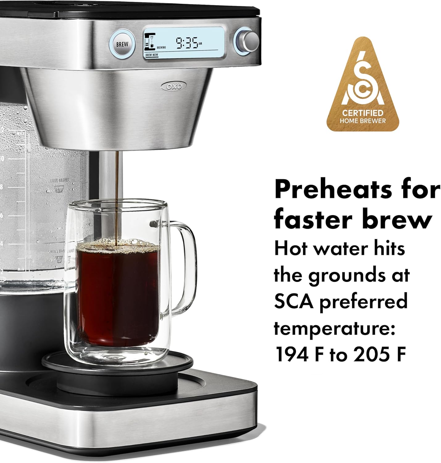 OXO Brew 12-Cup Coffee Maker with Podless Single-Serve Function