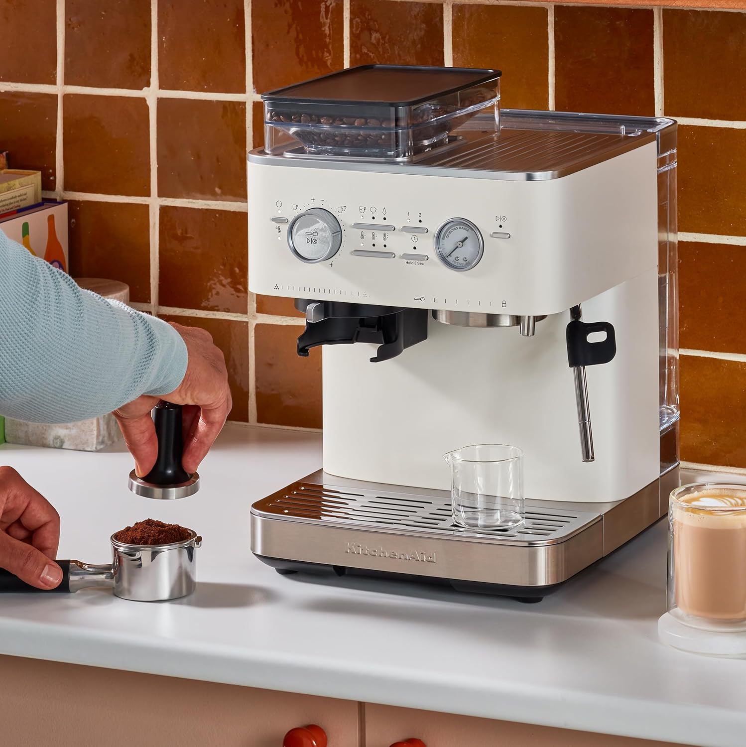 KitchenAid Semi-Automatic Espresso Machine with Burr Grinder