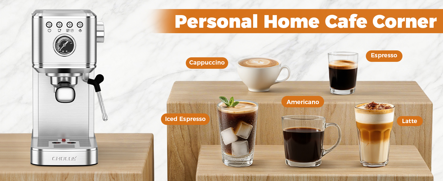 CHULUX Elite Espresso Machine 20 Bar