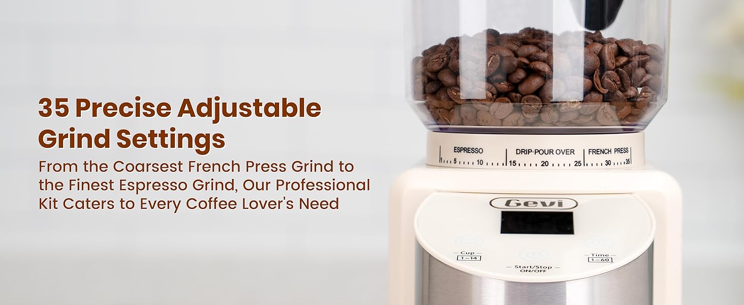 Gevi Espresso Machine 20 Bar with Grinder