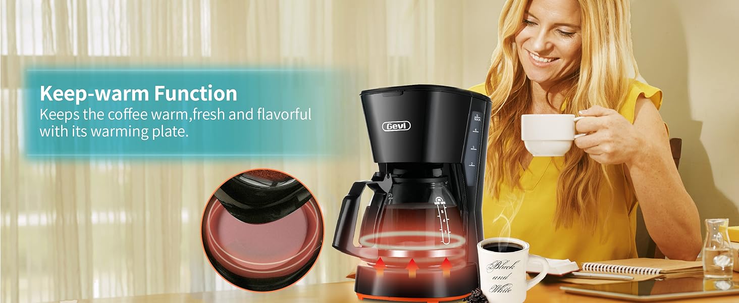 Gevi 5-Cup Compact Coffee Maker