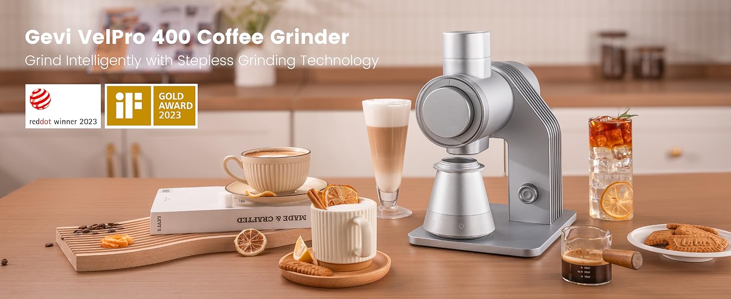 Gevi VelPro 400 Single Dose Espresso Grinder with Variable Speed